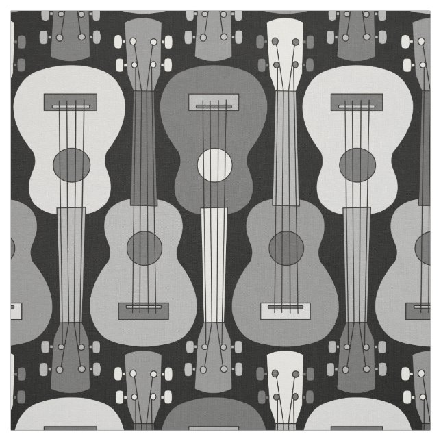 Lodrät Ukulele Mönster Tyg (Provkarta)