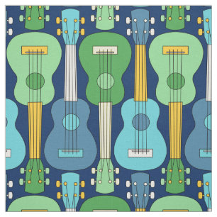 Lodrät Ukulele Mönster Tyg