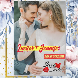 Lodrät Ultra Modern Namn Photo Personalize Spara Datumet