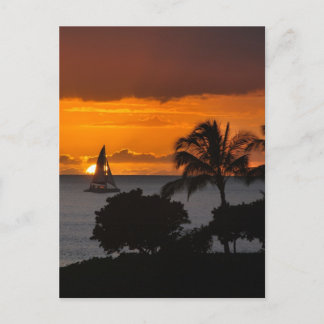 Lodrät vykort - hawaiian Sunset