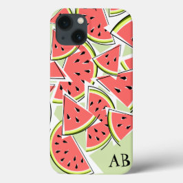 Lodrät Watermelon Monogram grönt iPad Mini fodral