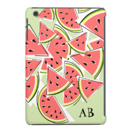 Lodrät Watermelon Monogram grönt iPad Mini fodral