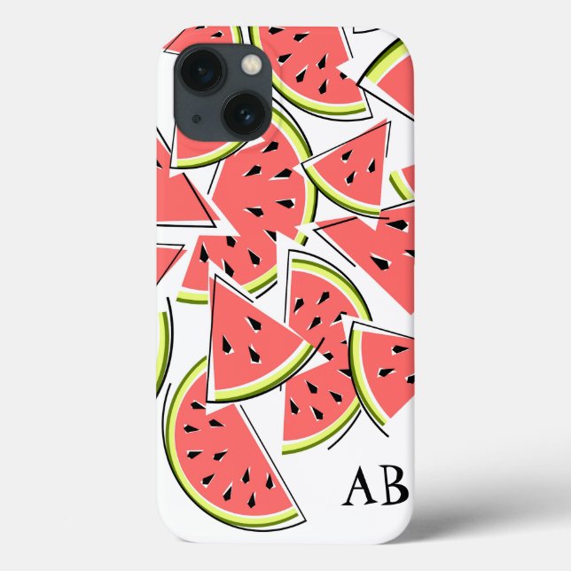Lodrät Watermelon "Monogram" iPad Mini fodral (Baksida)