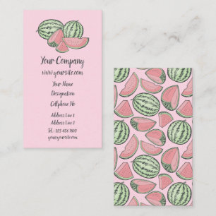 Lodrät Watermelon Sketch Visitkort