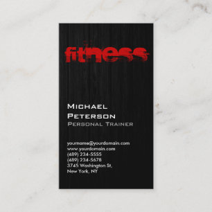 Lodrät Wood Mönster Grått Fitness Affärskort Visitkort