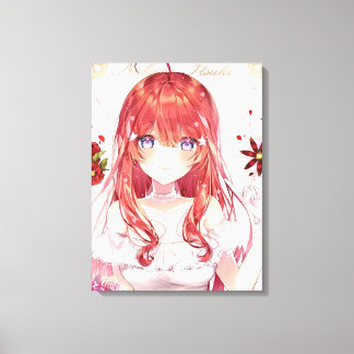 Lodräts animflickor Premium Wrapped Canvas (glapp)