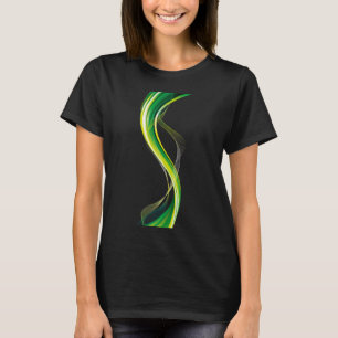 Lodräts Grönt Wave Abstrakt design-34534 T Shirt