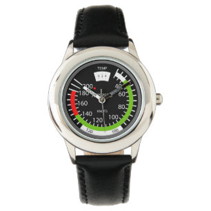 Lodräts hastighetsindikator Pilot Aviation Geek Armbandsur