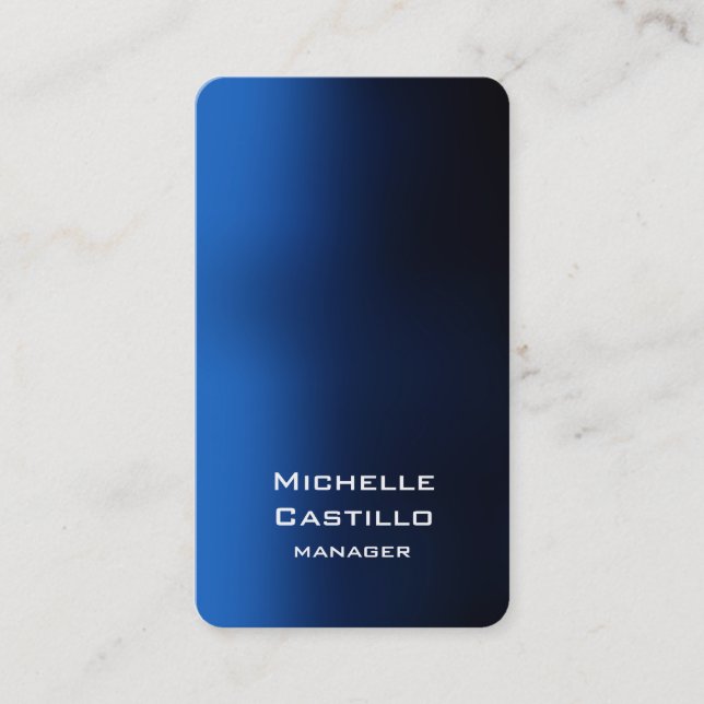 Lodräts konstnärliga, blå, unika design visitkort (Framsida)