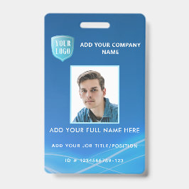 Lodräts medarbetarfoto-ID med Logotyp