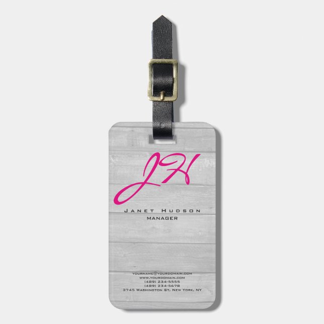 Lodräts moderna bakgrundsskript, monogram bagagebricka (Vertikal Framsida)