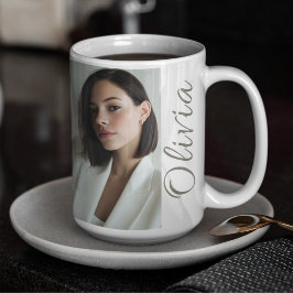 Lodräts ögonblick med Namn Kaffemugg