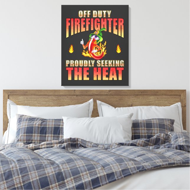 Lodräts orienteringstecken för brandbekämpning Chi Canvastryck (Insitu (sovrum))