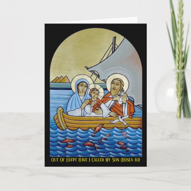 Lodräts Religiösa Card med belysta haloller Kort (Framsida)