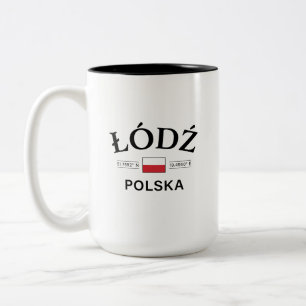 Lodz Polska (Polen) polska samordnare Två-Tonad Mugg