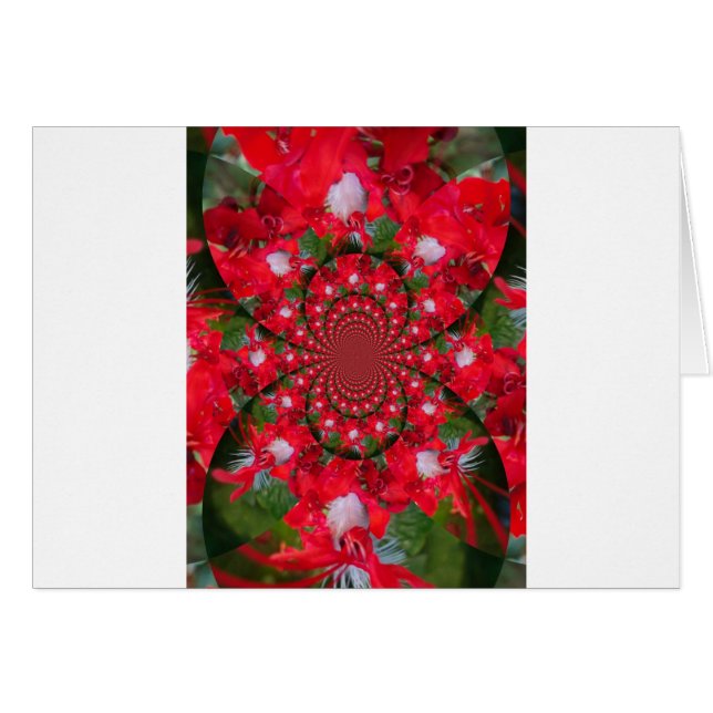 Loely Alien Crimson Hälsningskort (Framsidan Horizontal)