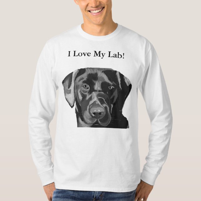 Loely Black Labrador Manar Top T-shirt (Framsida)
