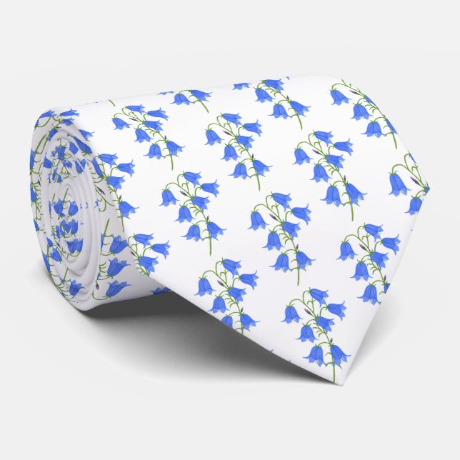 Loely Bluebells White Necktie Slips (Rullad)