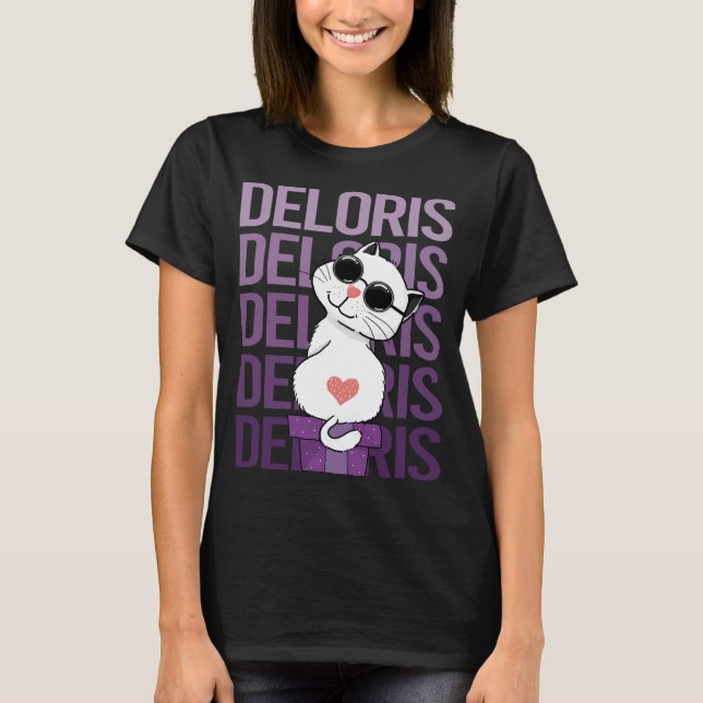 Loely Cat - Deloris Namn T Shirt (Framsida)