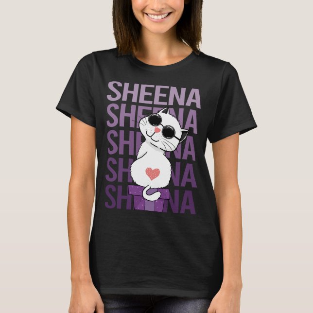 Loely Cat - Sheena Namn T Shirt (Framsida)