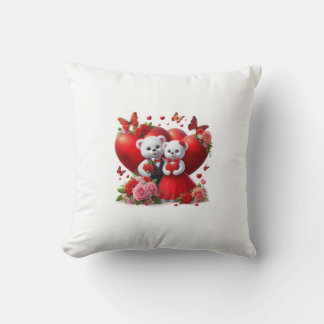 "Loely Couple Pillow - Romantic Throw Cushion for Kudde