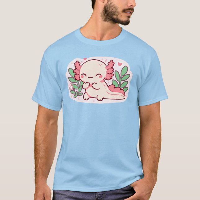 Loely Cute Axolotl, Kawaii Axolotl Shirt T Shirt (Framsida)