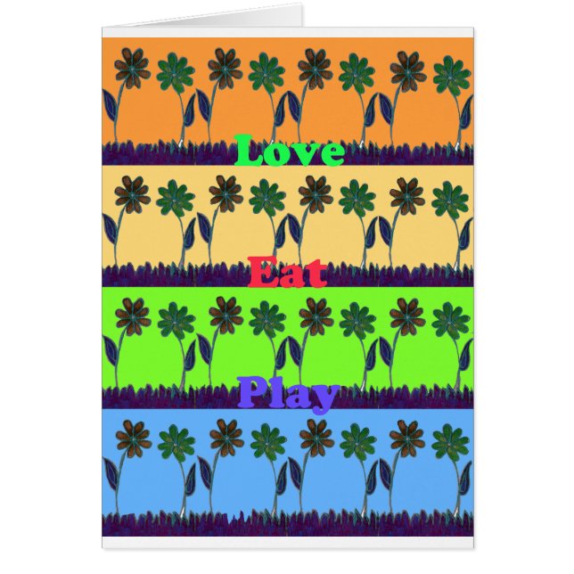 Loely Girly Hakuna Matata färg Gifts.png Hälsningskort (Framsidan)