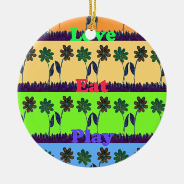 Loely Girly Hakuna Matata färg Gifts.png Julgransprydnad Keramik (Framsidan)