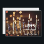 Loely Golden Hanukkah Chanukah Menorah Ljus Inbjudningar<br><div class="desc">En vacker och imponerande inbjudan till en upplyst menorah och ljus mot en ljus bakgrund och vinteratmosfär. Information på baksidan av kortet som du kan anpassa dig till. Ha en glad helg ❀</div>