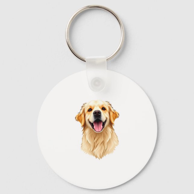 Loely Golden Retriever Keychain Nyckelring (Framsida)