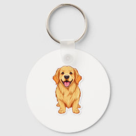 Loely Golden Retriever Keychain Nyckelring
