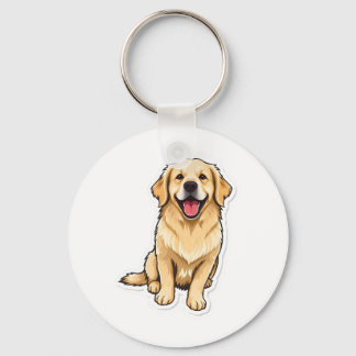 Loely Golden Retriever Keychain Nyckelring
