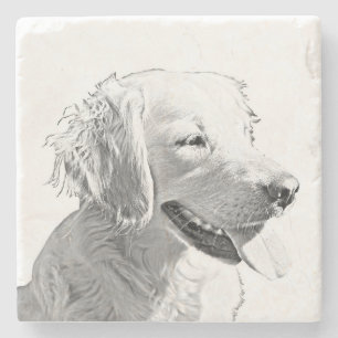 Loely Golden Retriever Marble Underlägg