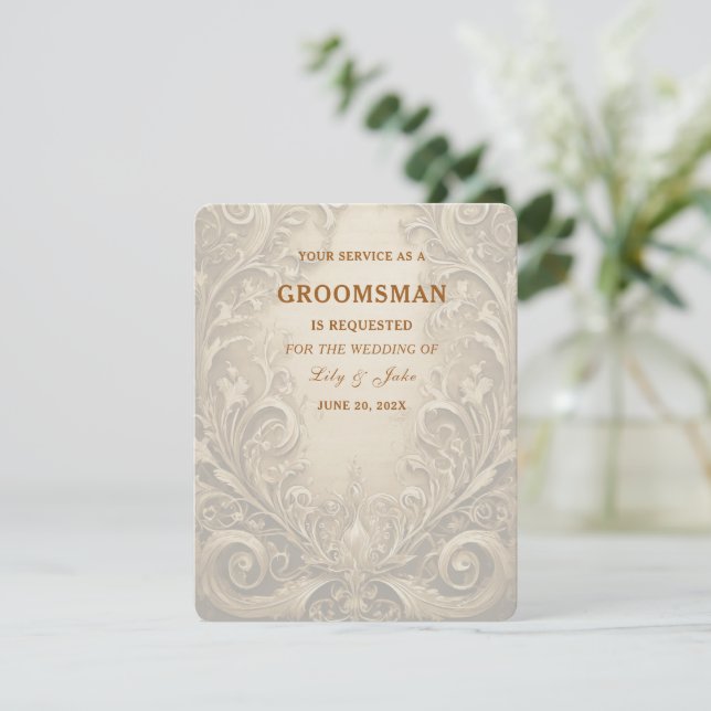 Loely Groomsman Inbjudningar (Stående Fram)