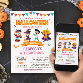 Loely Halloween Kids Costume Party-inbjudan Inbjudningar
