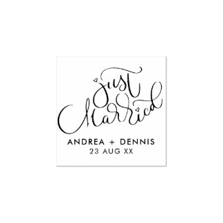Loely Hand Lettered Ny gifta Stämpel