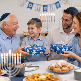 Loely Hanukkah Doves Presentpapper