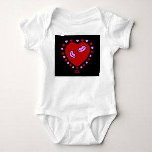 Loely Heart Kisses Baby Jersey Bodykostym T Shirt