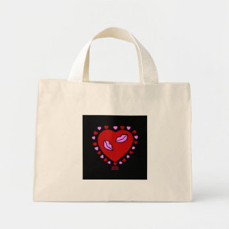 Loely Heart Kisses Tiny Mini Tygkasse