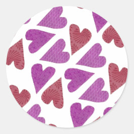 Loely Hearts Stickers Runt Klistermärke
