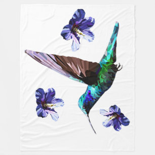 Loely Hummingbird Fleece Blanket