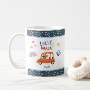 Loely Koala Little Girl First Namn Cute Animal Co Kaffemugg