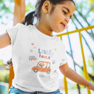 Loely Koala Little Girl First Namn Cute Animal T Shirt