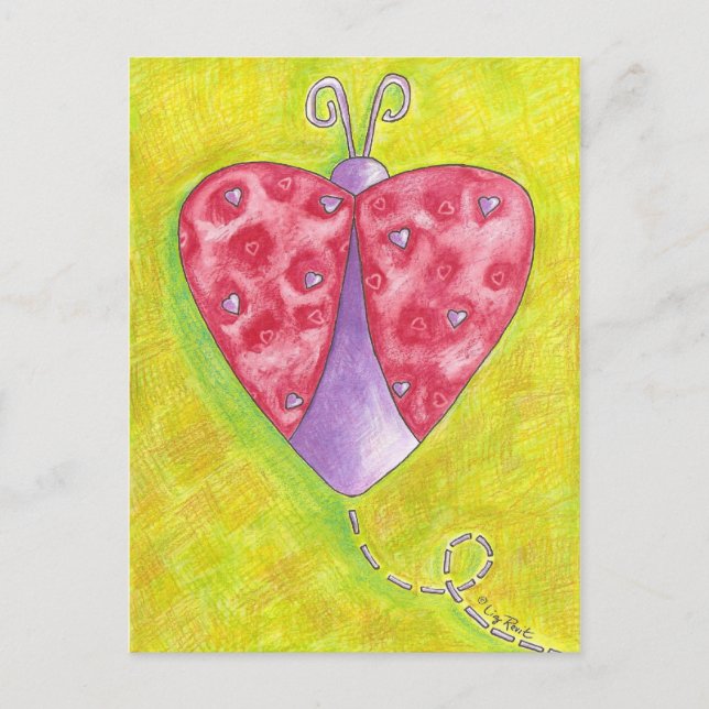 Loely Ladybug Vykort (Framsida)