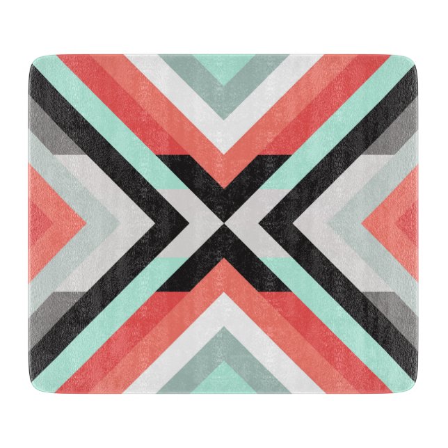 Loely Mint Coral Geometric Mönster (Framsidan)