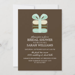 Loely Mint Fransk Macarons Inbjudningar