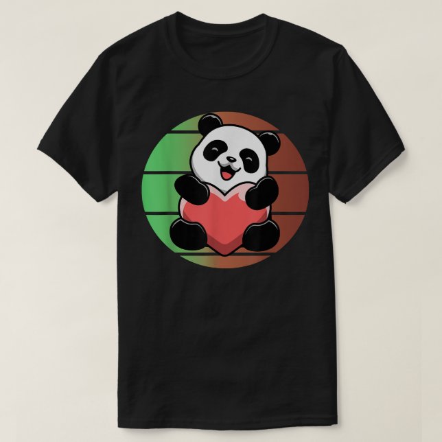Loely Panda Bear Sunset T Shirt (Design framsida)