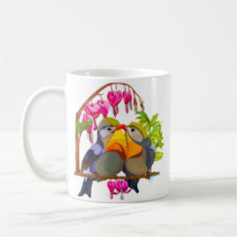Loely Pekin Robin Bird Pair Kaffemugg