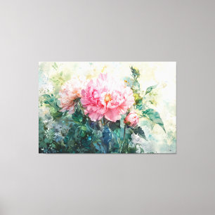 *~* Loely Peony TV2 Rosa Stretched Kanvastryck