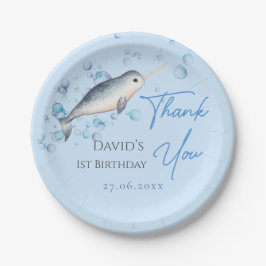 Loely pojke Narwhal bubbles 1st Birthday